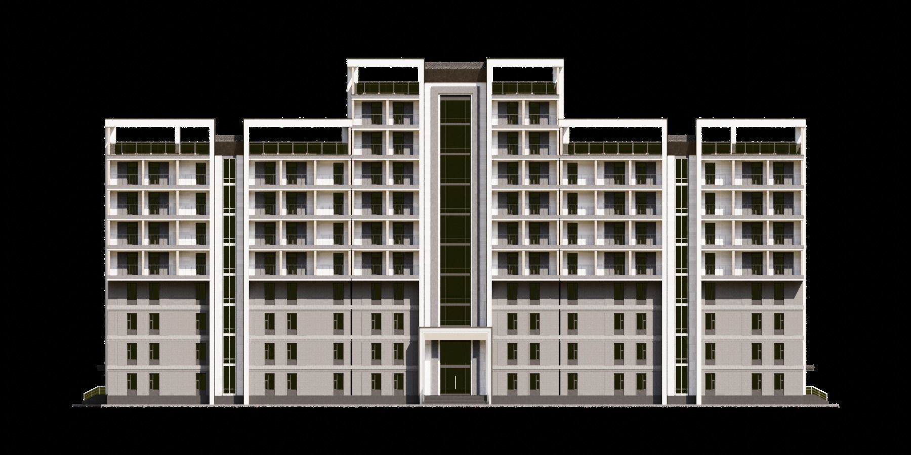 05 Hostel Building 3D model_3