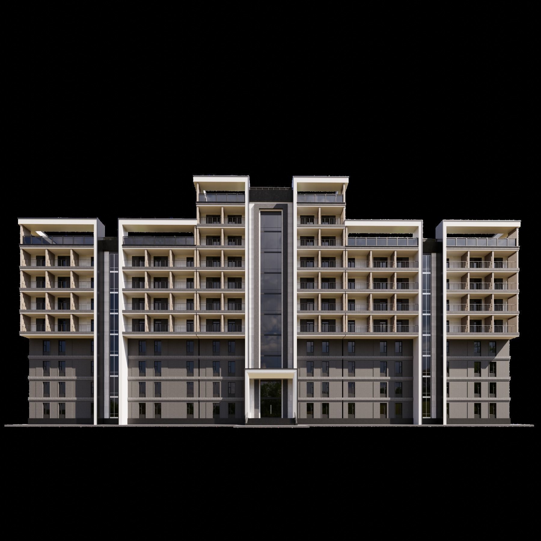 05 Hostel Building 3D model_1