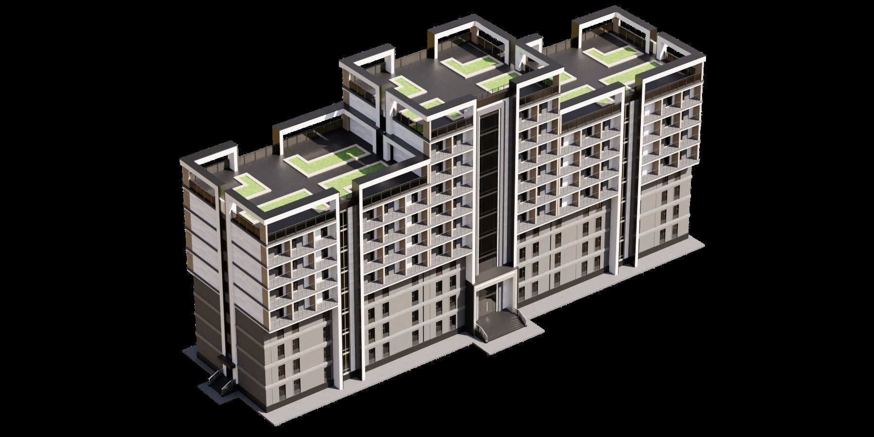 05 Hostel Building 3D model_9