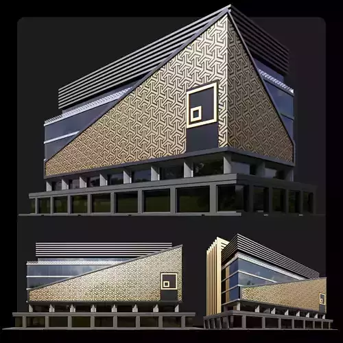 04 Modern Building with Geometric form