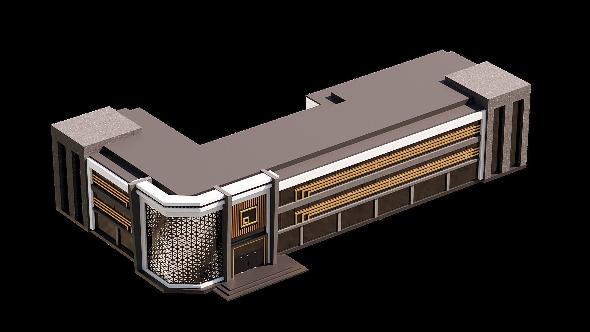 10 Contemporary Building 3D model_8