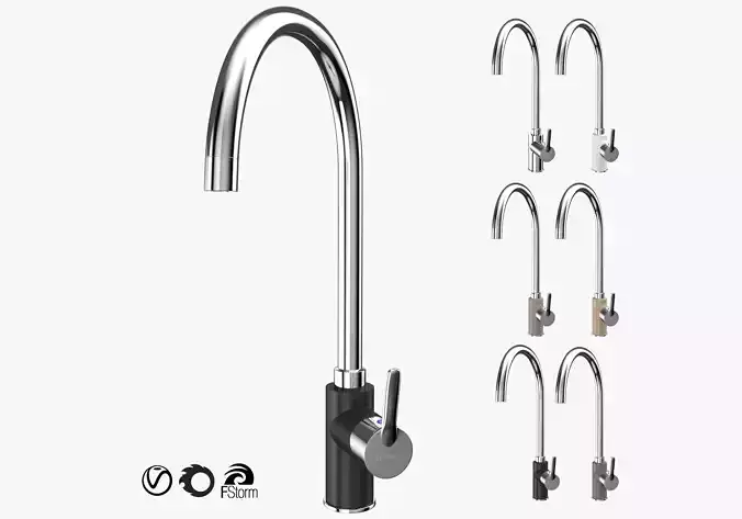 Tap Schock Simi Fix Fixed Spout Faucet 3D model