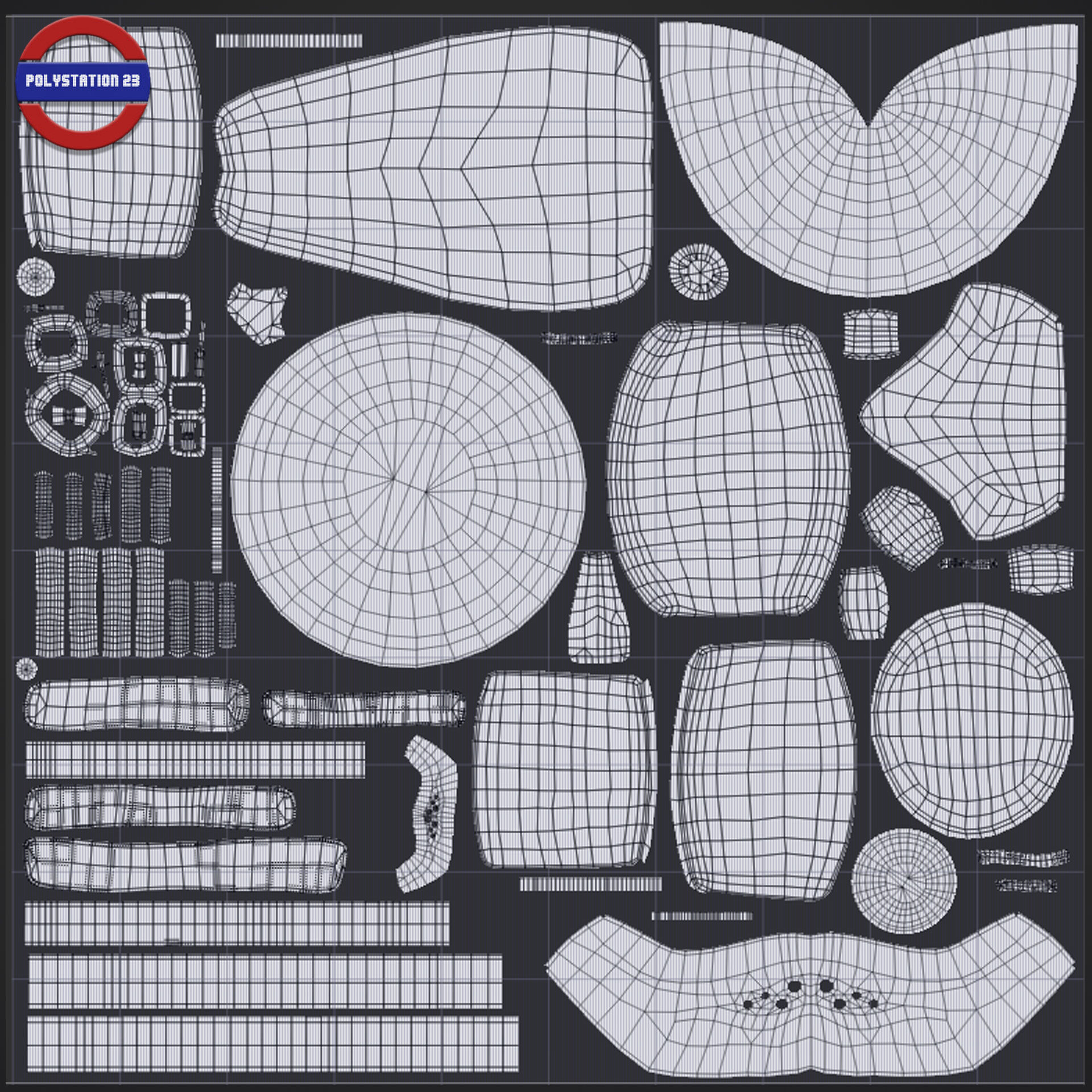 Ancient Fantasy armour v6 Game ready Low-poly 3D model_17