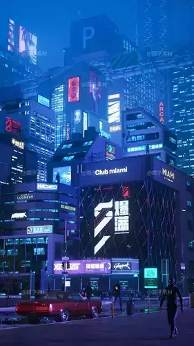 CyberPunk City C4D Render 3D Model 3D model CyberPunk City C4D Render 3D Model 3D model