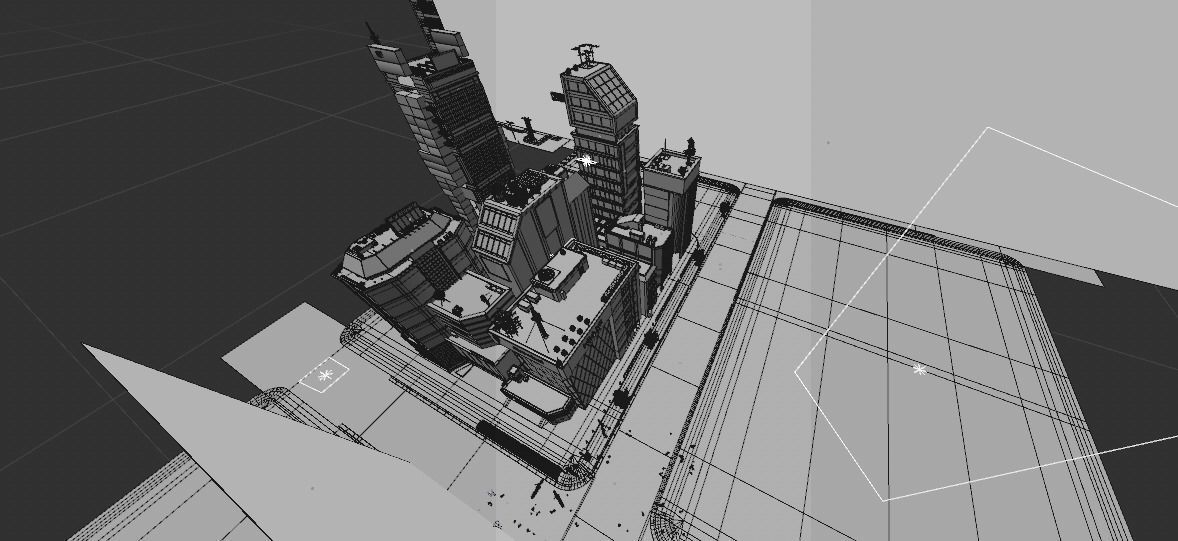 CyberPunk City C4D Render 3D Model 3D model_1