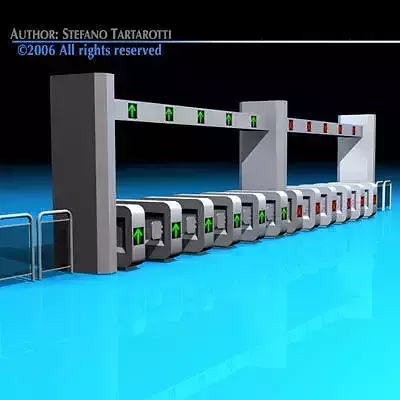 Subway gates 3D model
