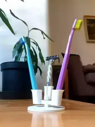 Toothbrush holder and bathroom organizer 3D print model