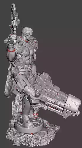 X-Men Cable 3D Model for 3D Printing - STL