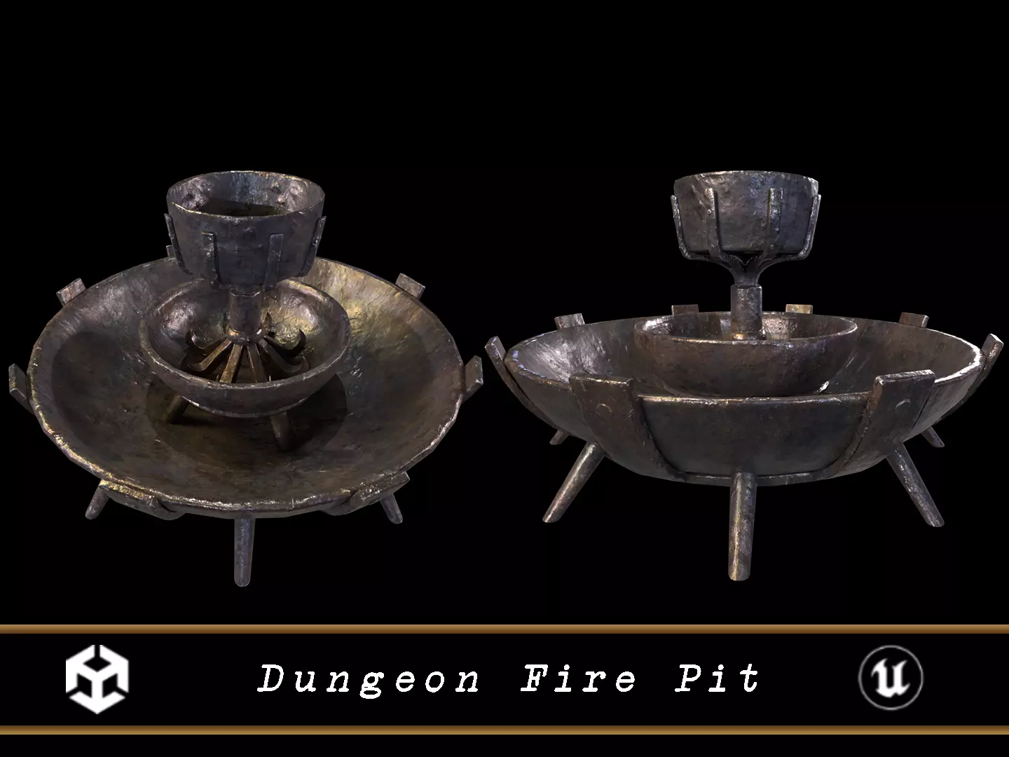 Dungeon Fire Pit Low-poly 3D model