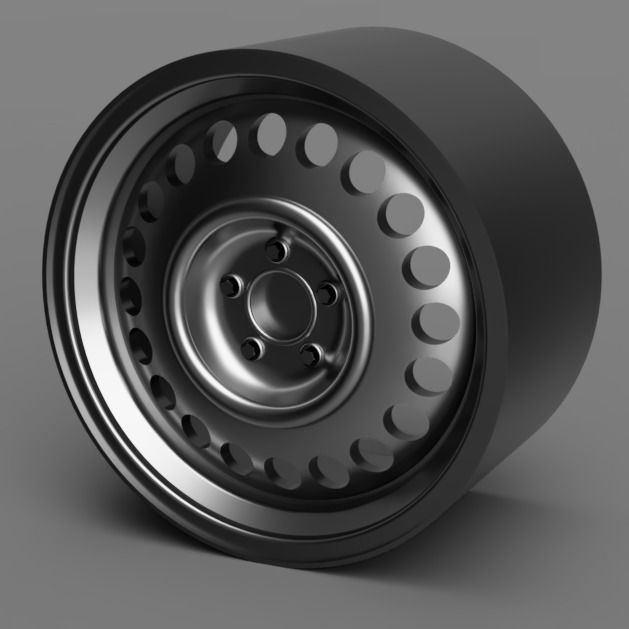 1 24  Scale 17 INCH BANDED STEELIES WITH NANKANG NS2 STYLE TIRES 3D print model_3