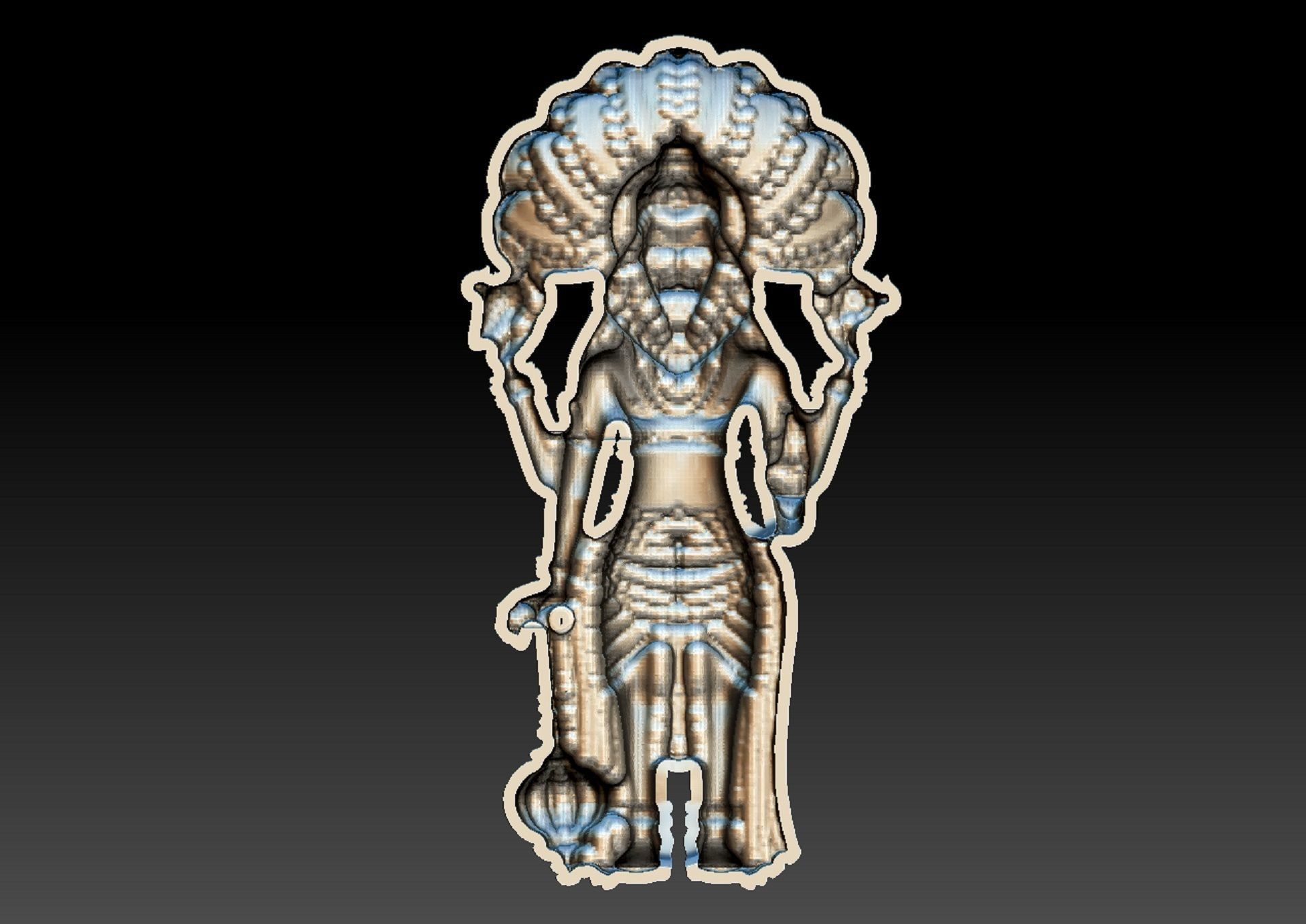 NARASHIMHA PENDENT 3D print model_6