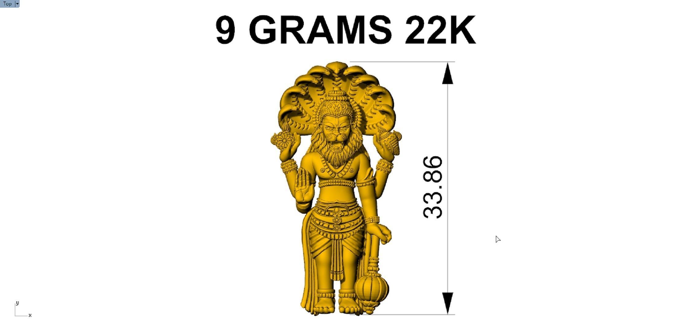 NARASHIMHA PENDENT 3D print model_10