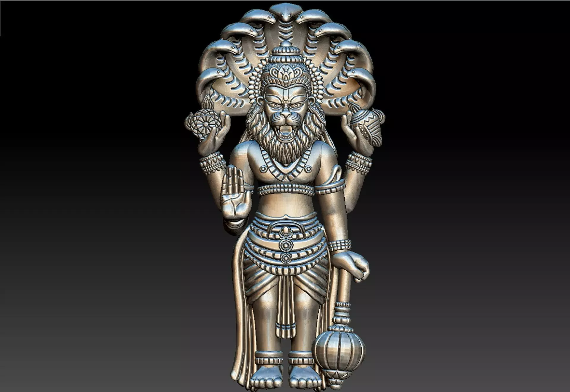 NARASHIMHA PENDENT 3D print model_0