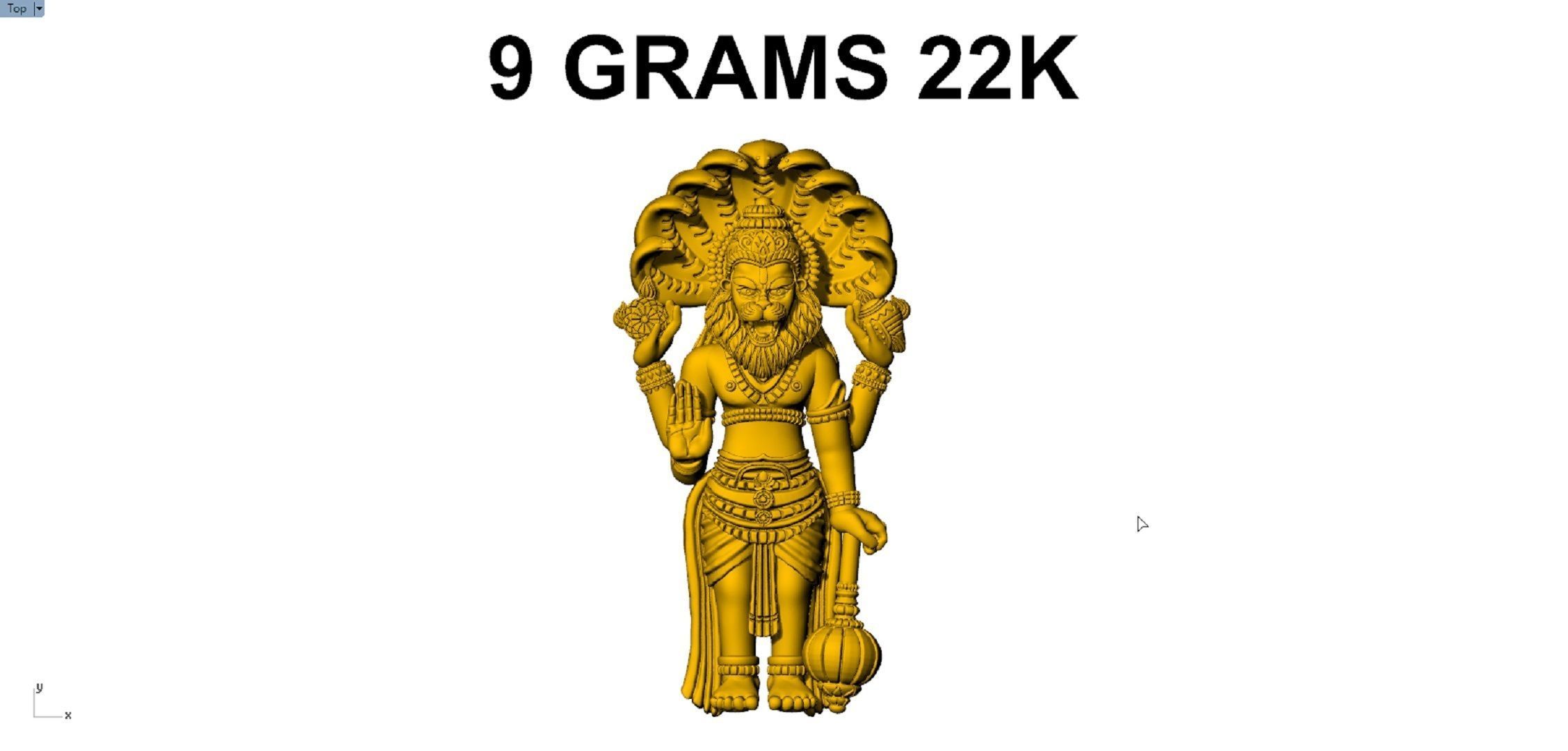 NARASHIMHA PENDENT 3D print model_9