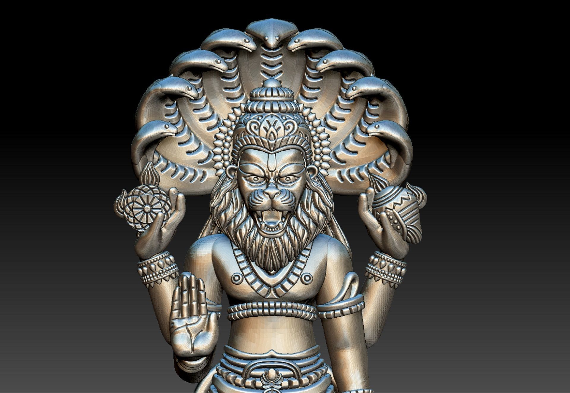 NARASHIMHA PENDENT 3D print model_1
