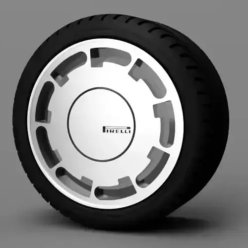1 24 scale 15 inch PIRELLI P WHEELS WITH NANKANG STYLE TIRES 3D print model