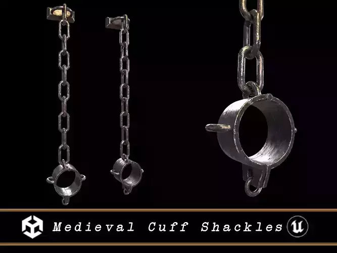 Medieval Cuff Shackles Low-poly 3D model