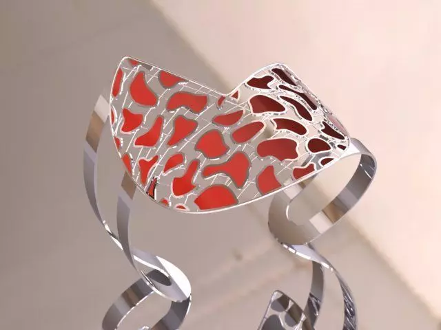 Enamel lace bangle 3D print model