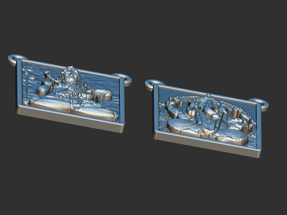 Shiva and Ganesh Scapular 3D print model_5