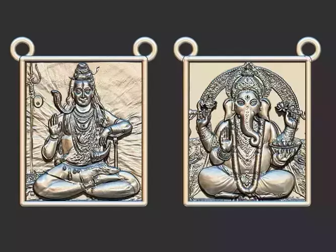 Shiva and Ganesh Scapular