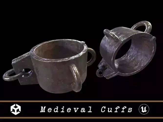 Medieval Cuffs  Low-poly 3D model