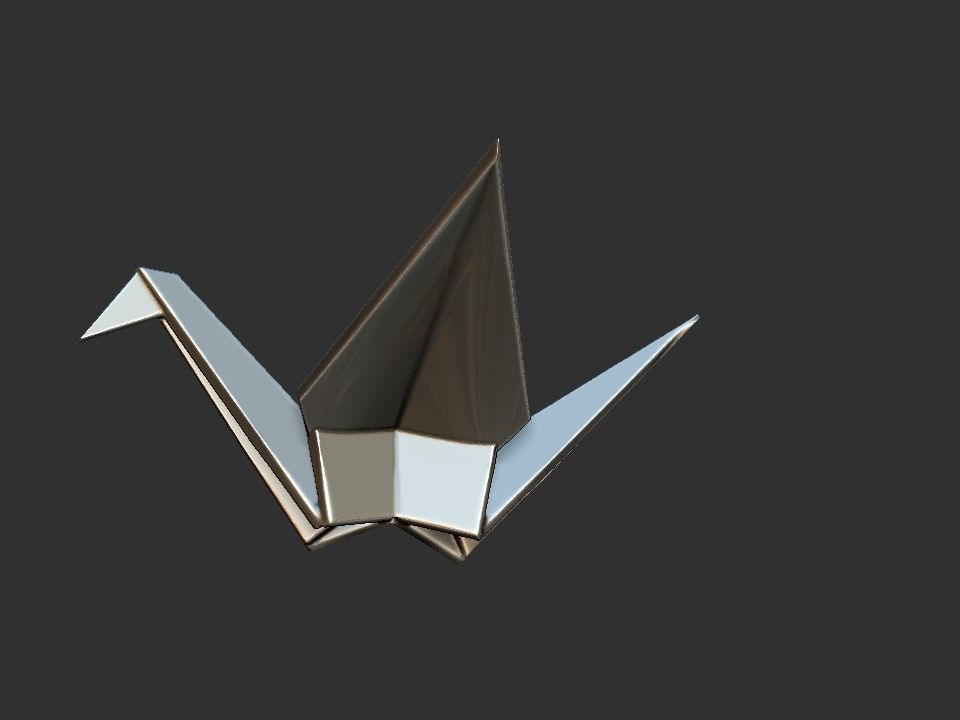 Tsuru Origami 3D print model_7