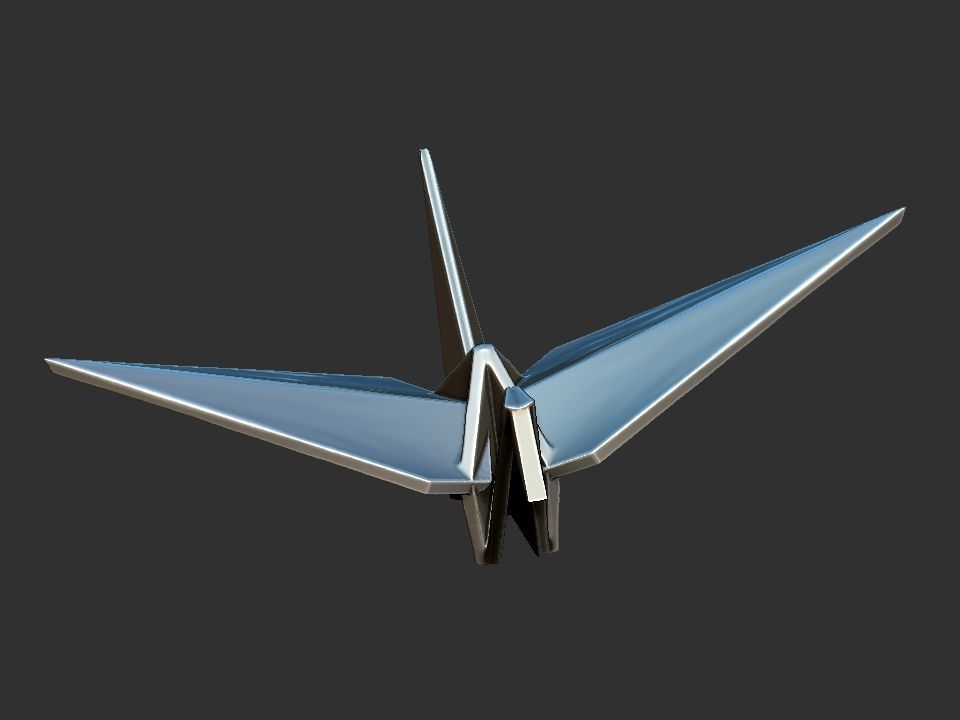 Tsuru Origami 3D print model_8