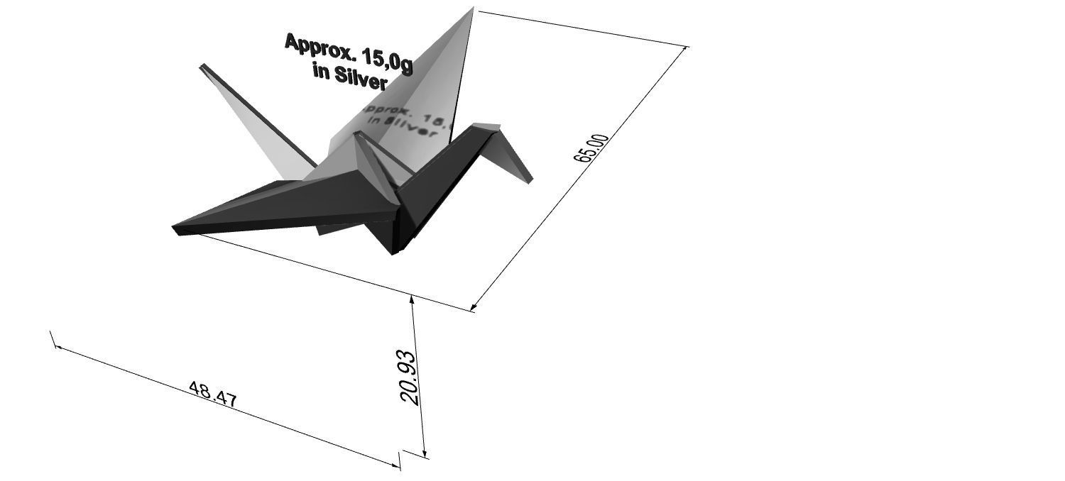 Tsuru Origami 3D print model_4