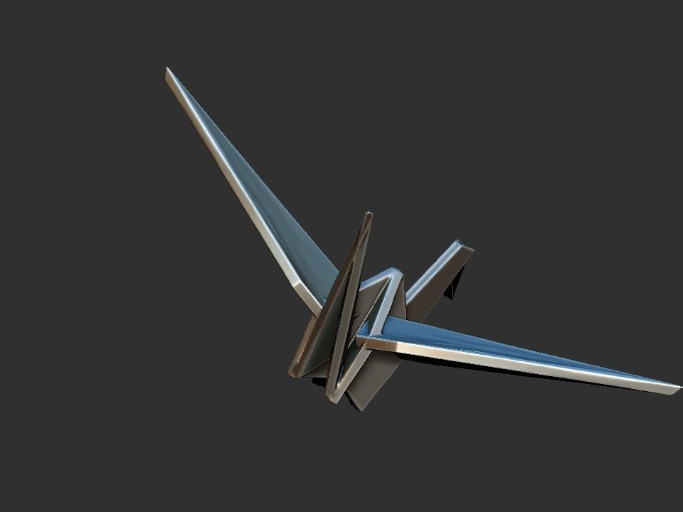 Tsuru Origami 3D print model_6