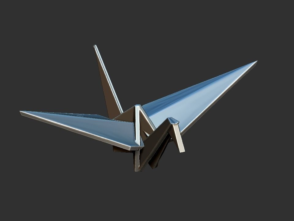 Tsuru Origami 3D print model_9