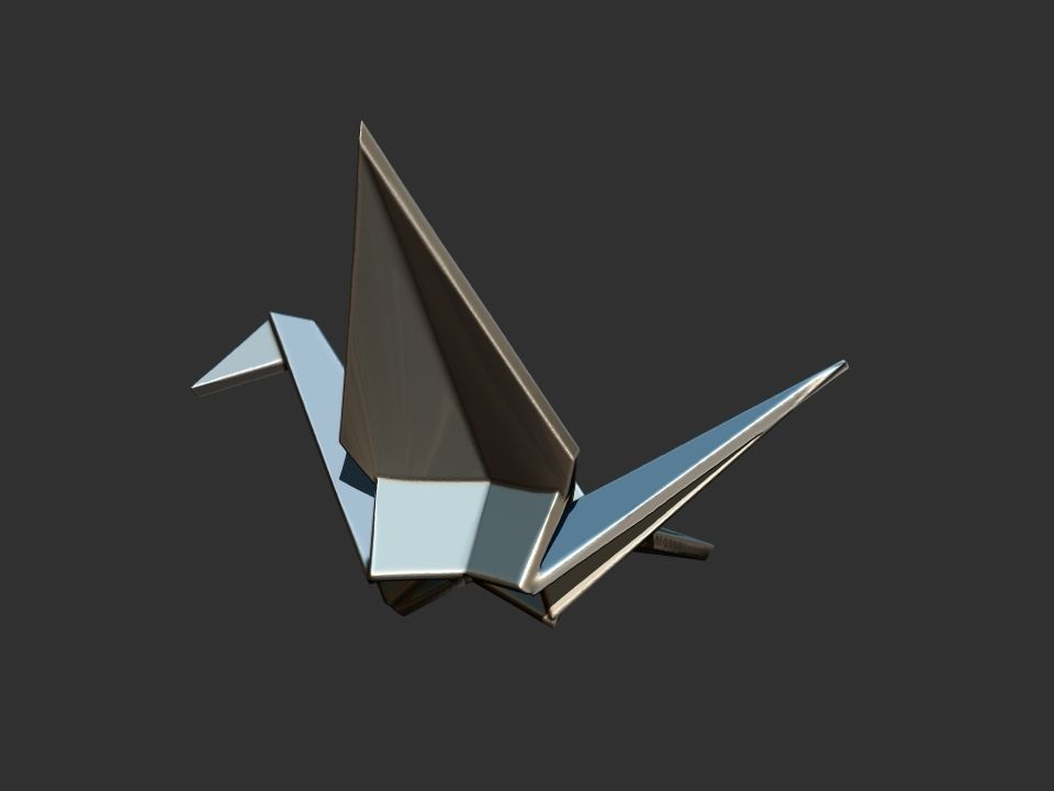 Tsuru Origami 3D print model_2