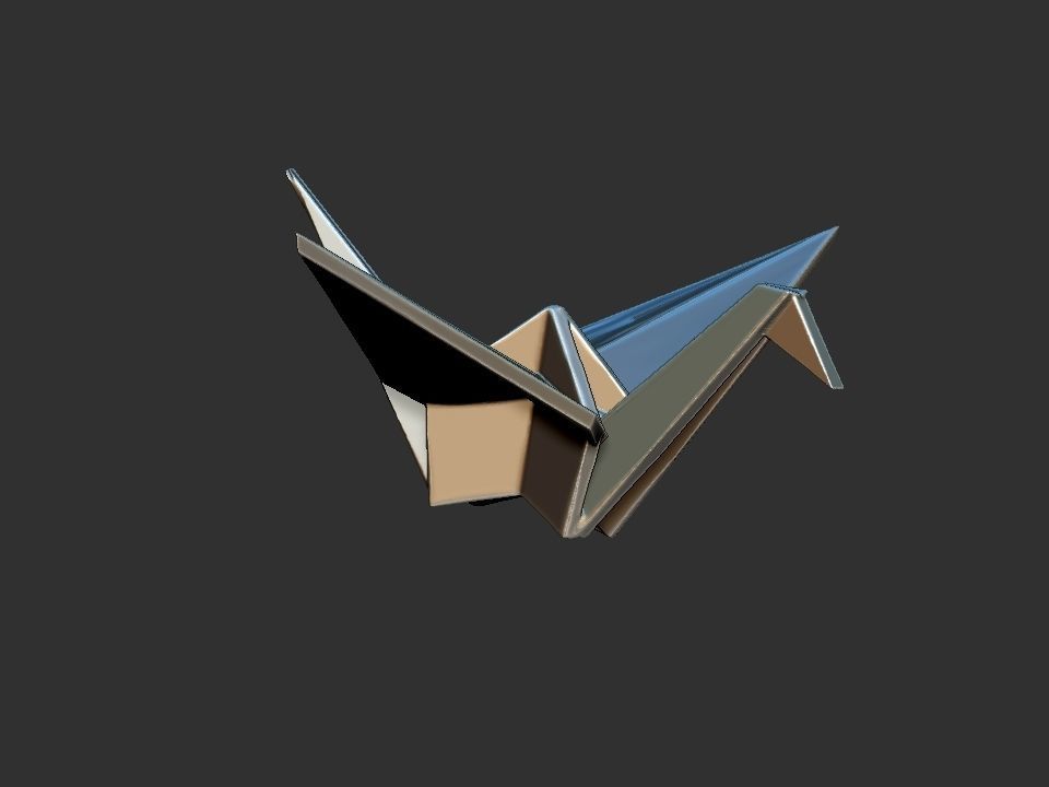 Tsuru Origami 3D print model_10