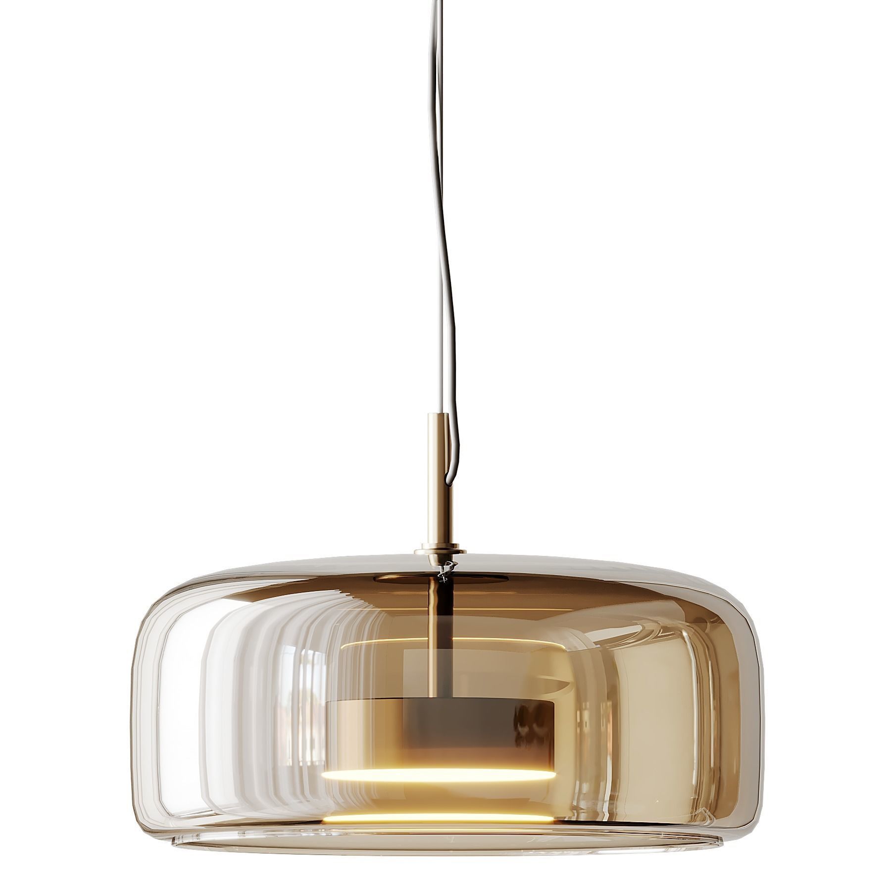 Cognac Glass Luxury Glass Pendant Light 3D model_1