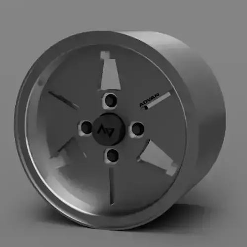 1 24 Scale 15 inch Advan Dish w 888 style tires  3D print model