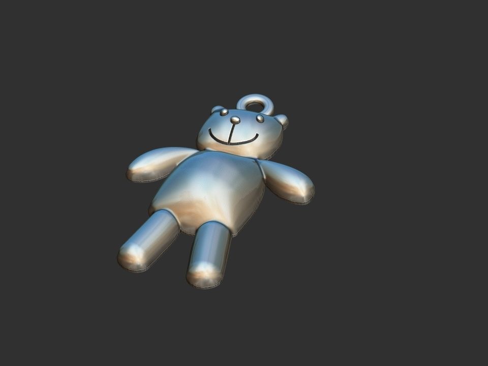 Teddy Bear Pendant 3D print model_11