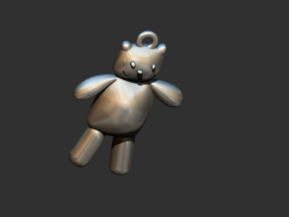 Teddy Bear Pendant 3D print model_10