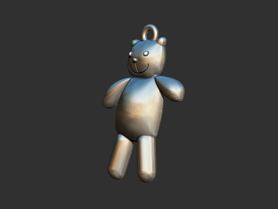 Teddy Bear Pendant 3D print model_7