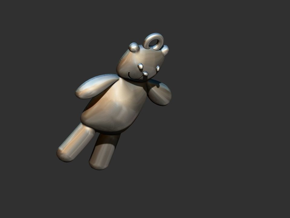 Teddy Bear Pendant 3D print model_9