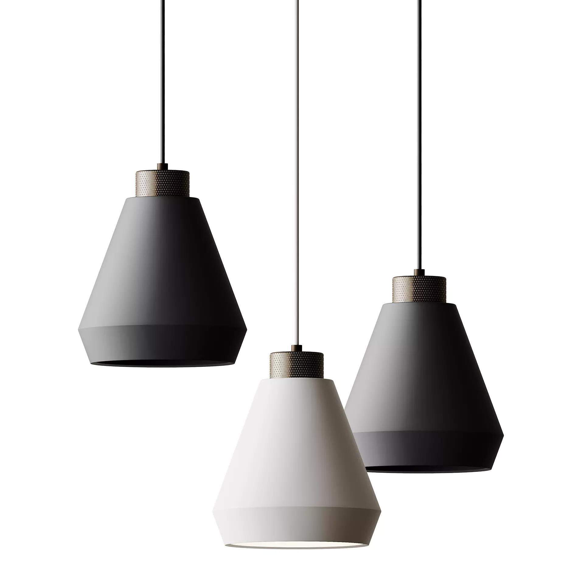 Edge pendant lamp medium from Herstal 3D model_0