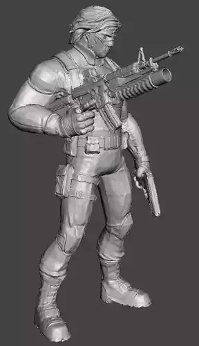 Winter Soldier 3D Model for 3D Printing - STL 3D print model Winter Soldier 3D Model for 3D Printing - STL 3D print model