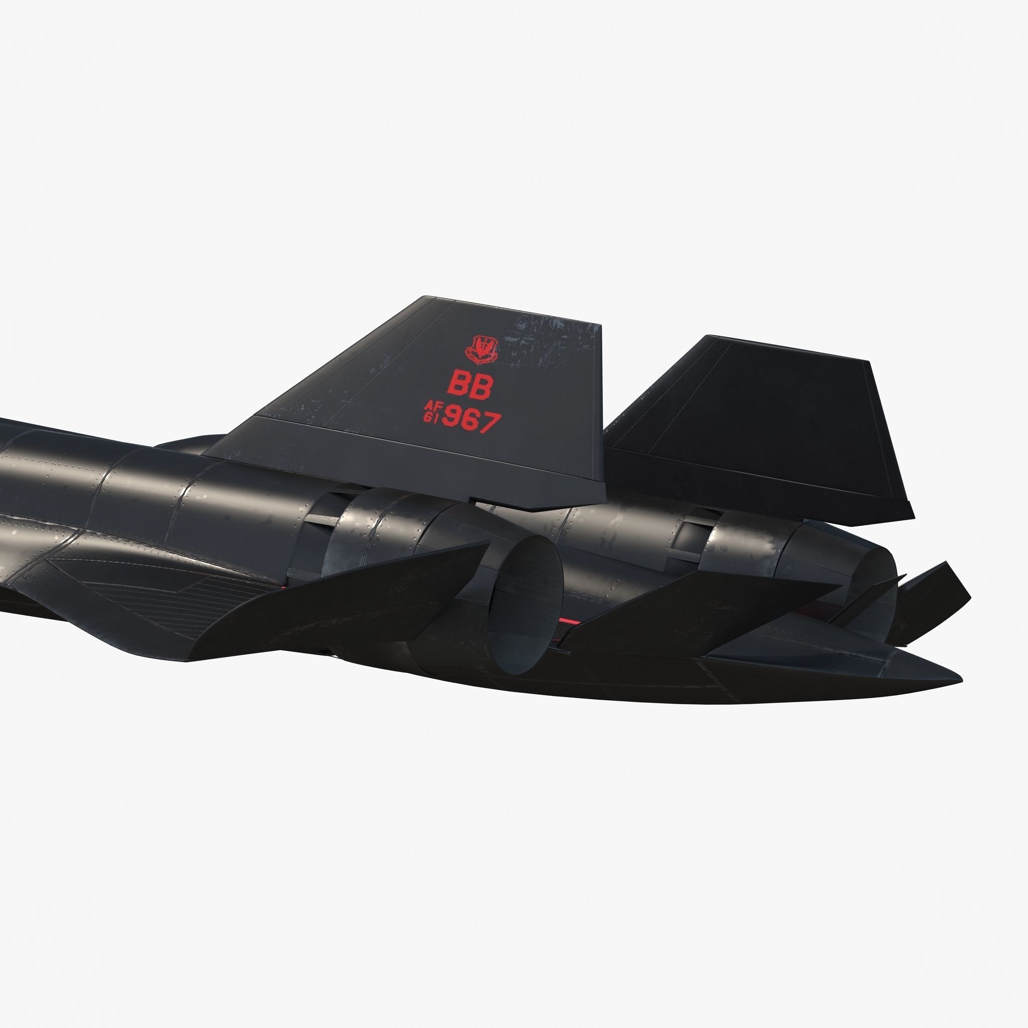 Lockheed SR-71 Blackbird Low-poly 3D model_25