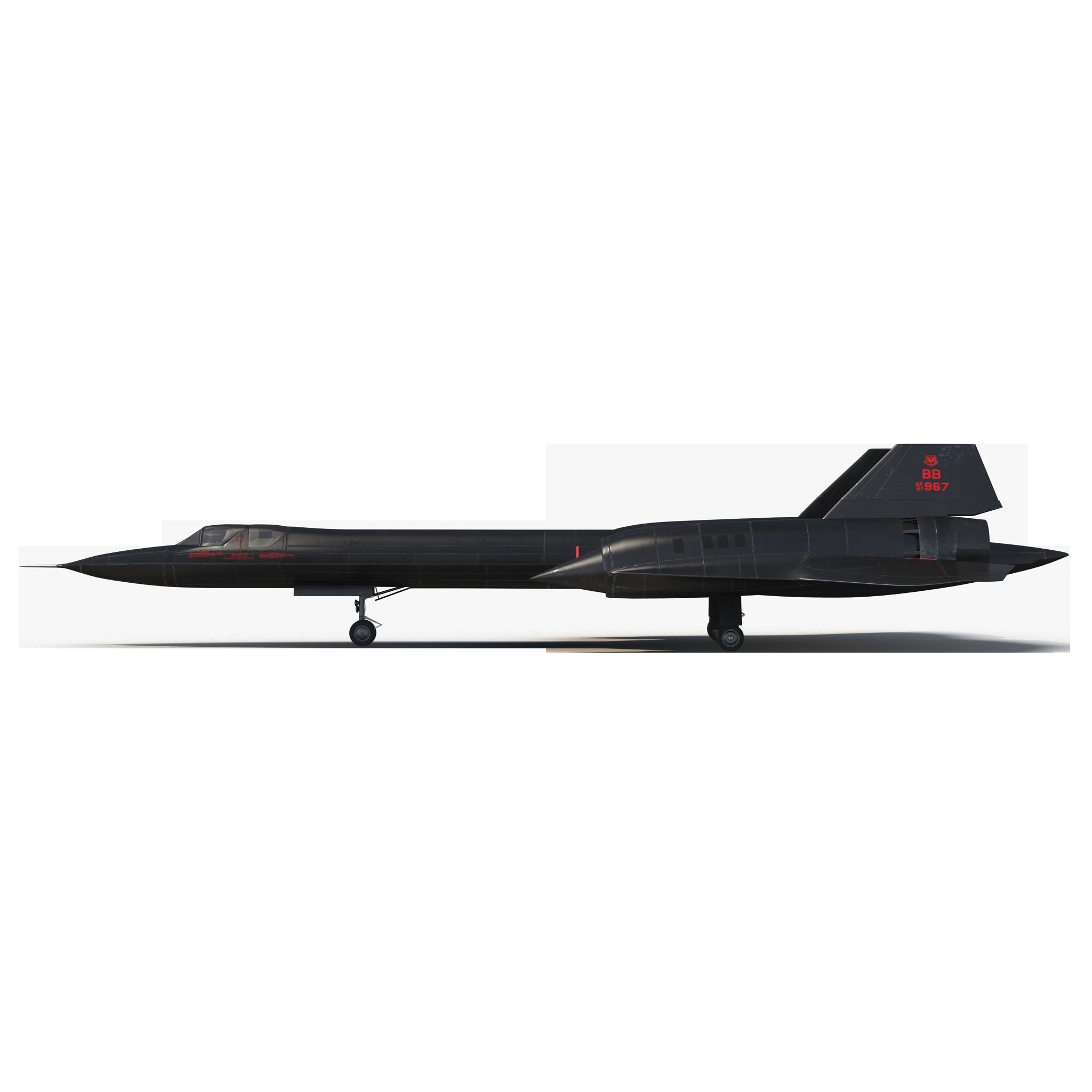 Lockheed SR-71 Blackbird Low-poly 3D model_6