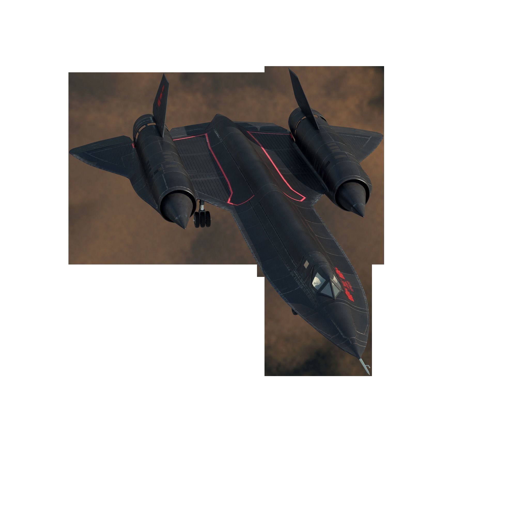 Lockheed SR-71 Blackbird Low-poly 3D model_21