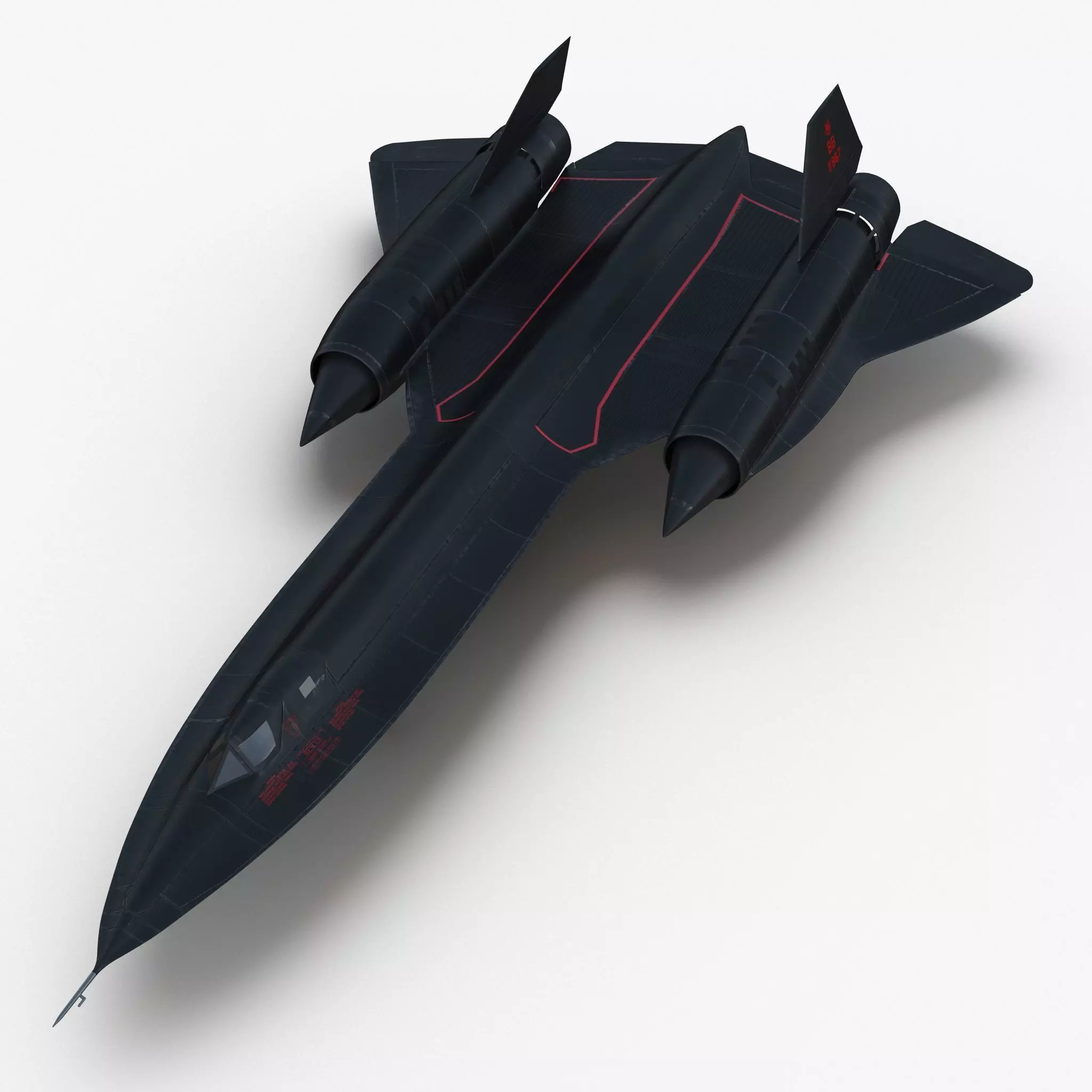 Lockheed SR-71 Blackbird Low-poly 3D model_0