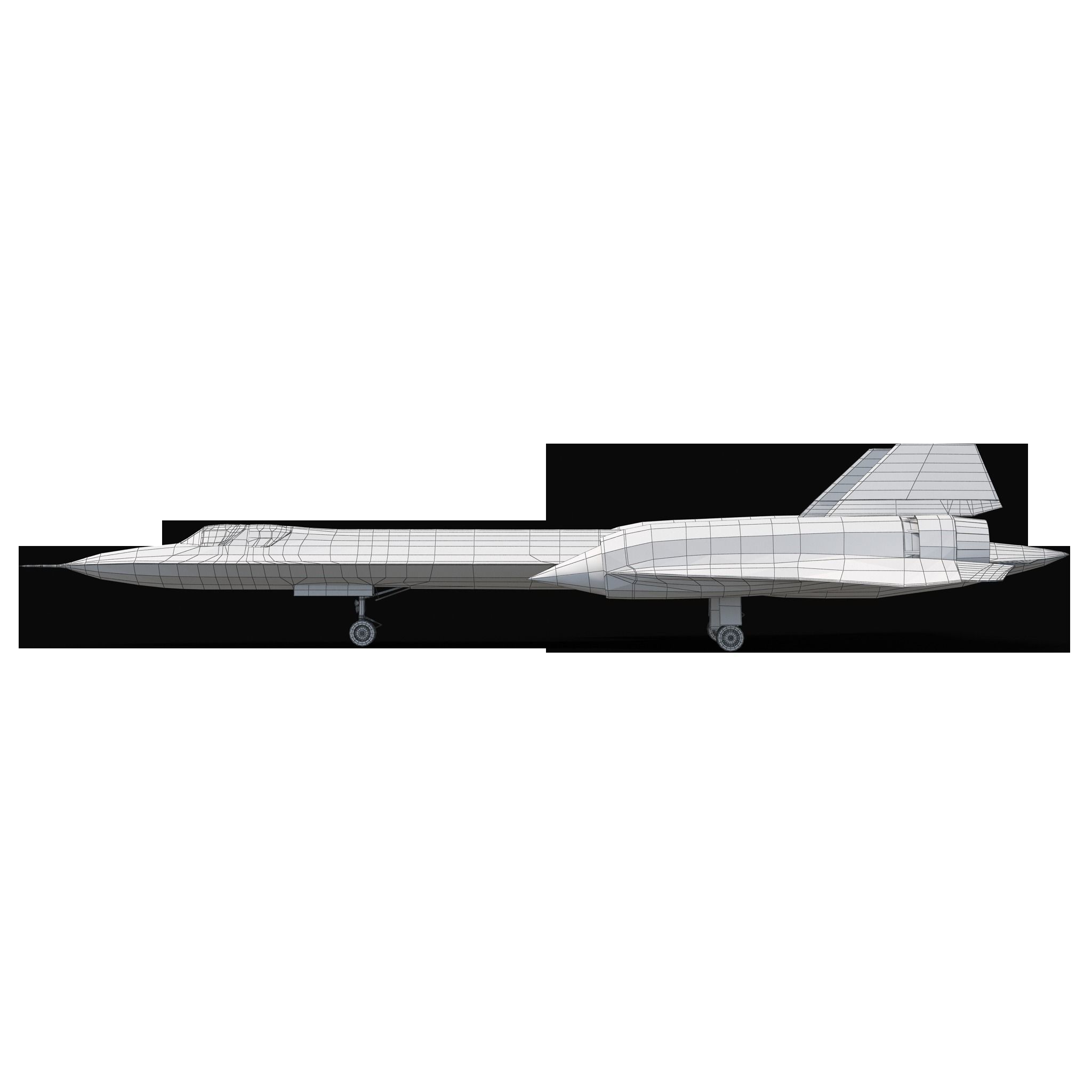Lockheed SR-71 Blackbird Low-poly 3D model_18