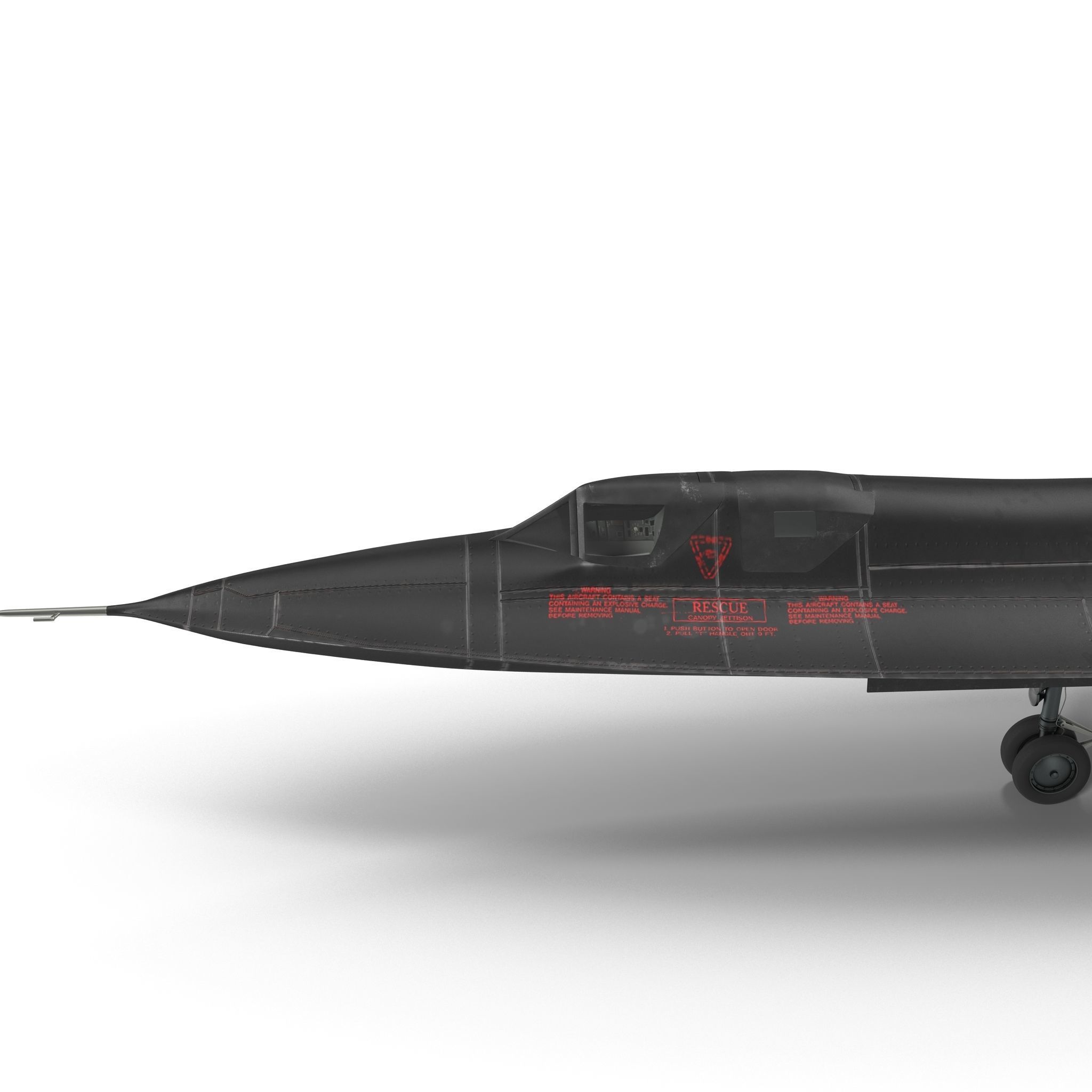 Lockheed SR-71 Blackbird Low-poly 3D model_5