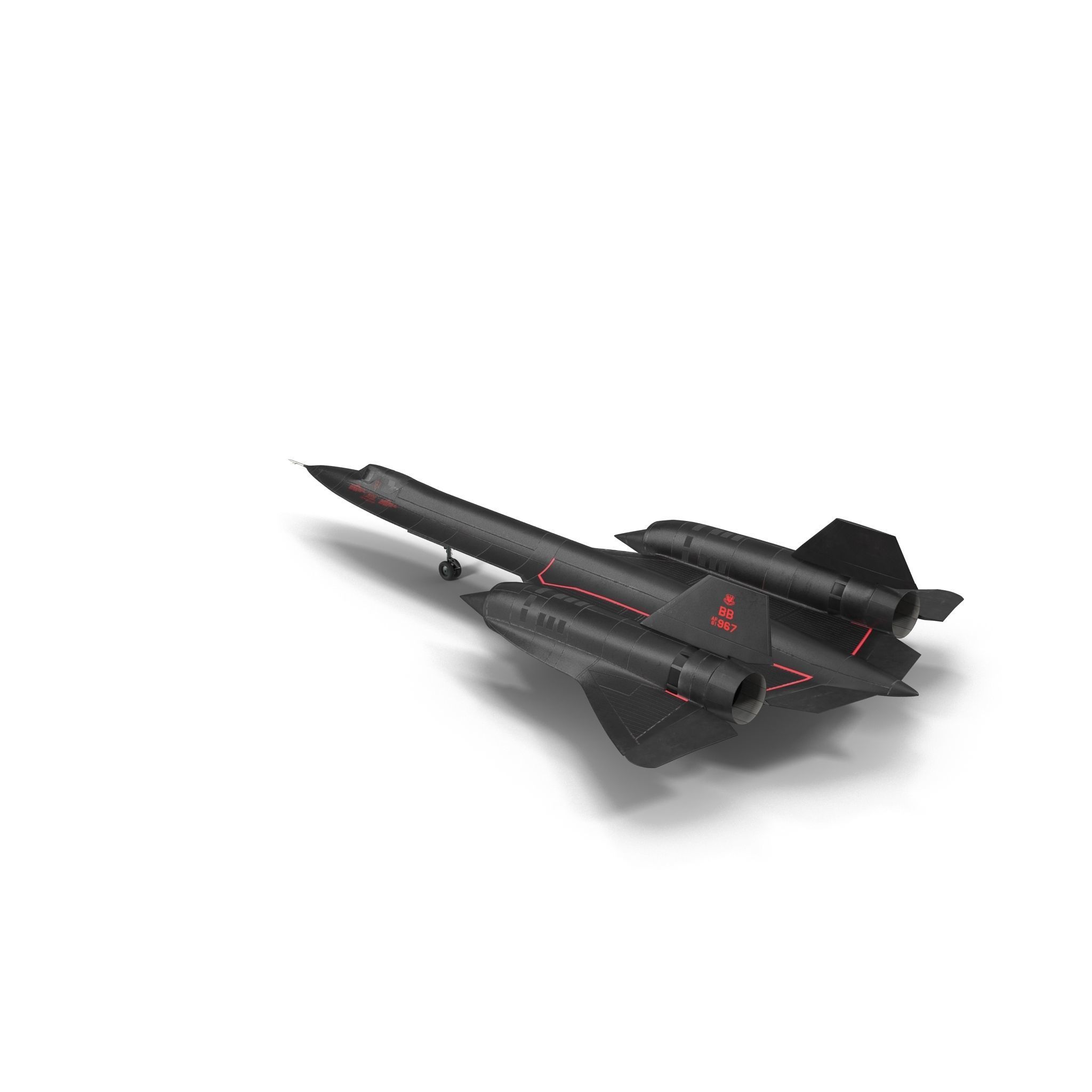Lockheed SR-71 Blackbird Low-poly 3D model_1