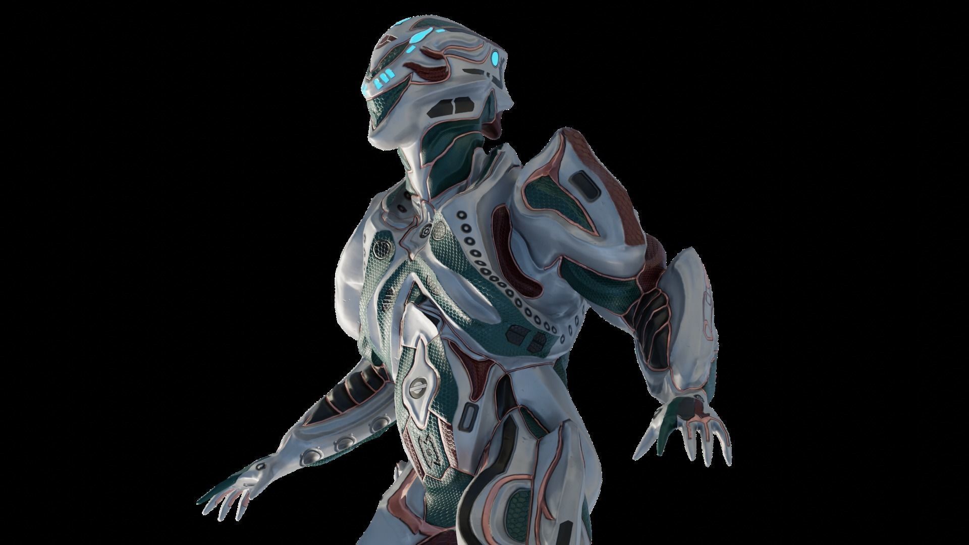 Low Poly - Cyborg Sentient Low-poly 3D model_5