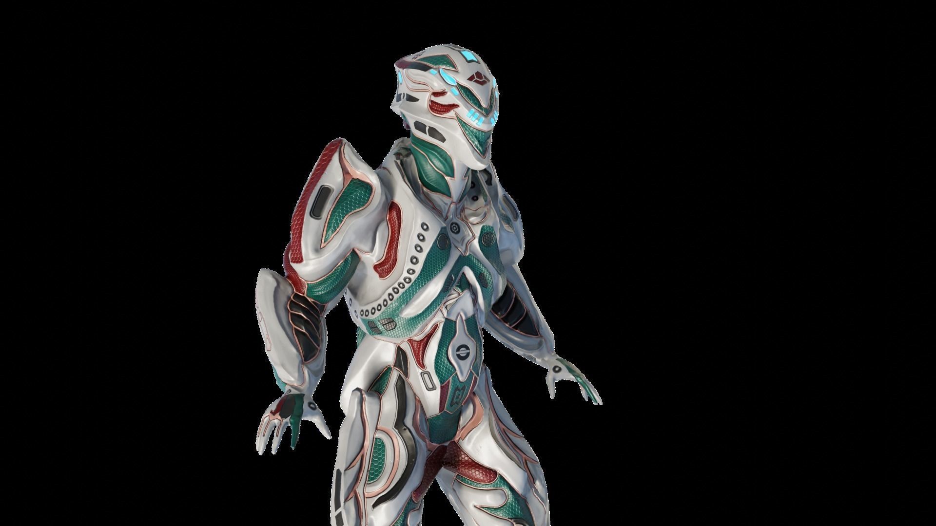 Low Poly - Cyborg Sentient Low-poly 3D model_4