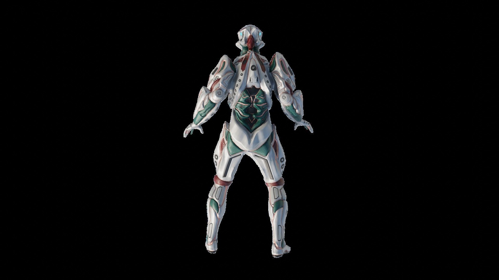 Low Poly - Cyborg Sentient Low-poly 3D model_3